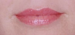 client after permanent lip color micropigmentation